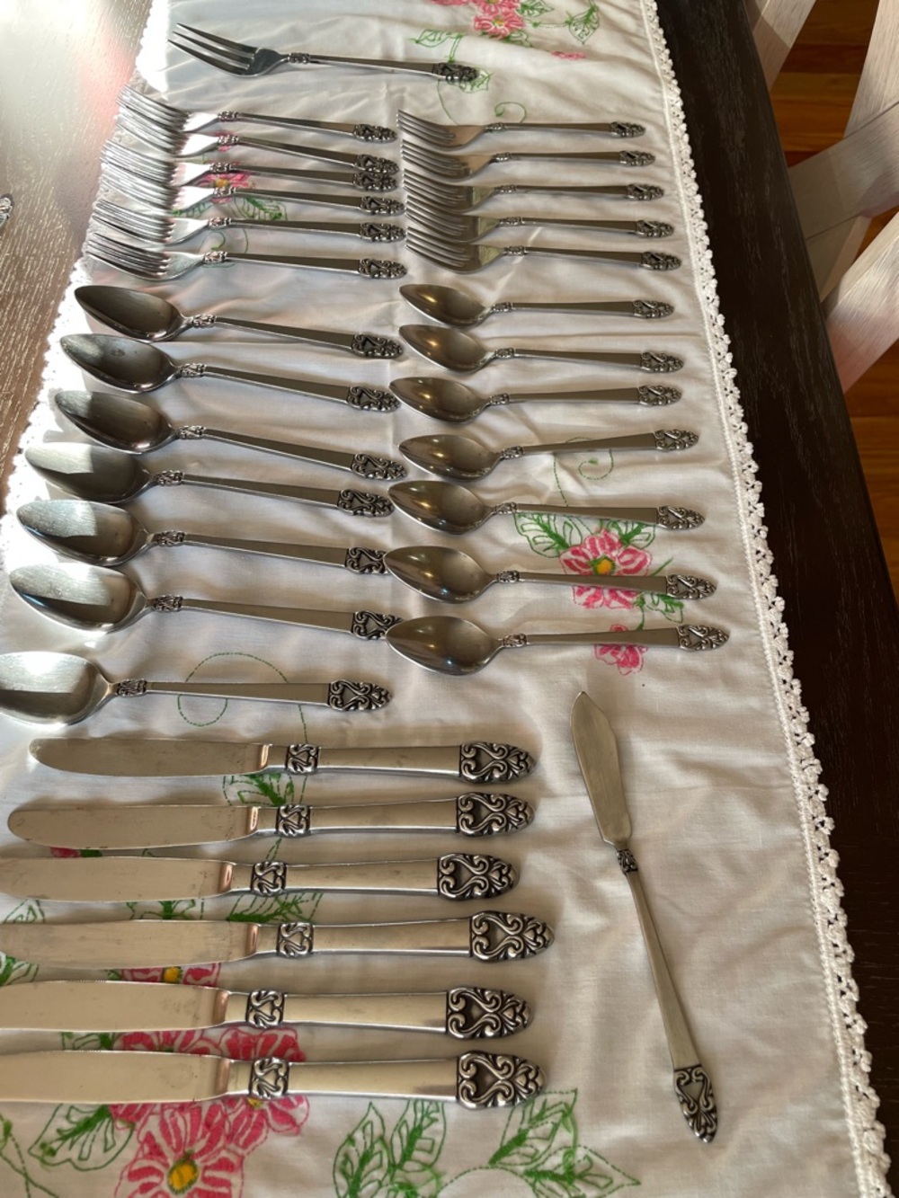 Symphony Vintage Japan Flatware Set Service for 6 Grace Pattern